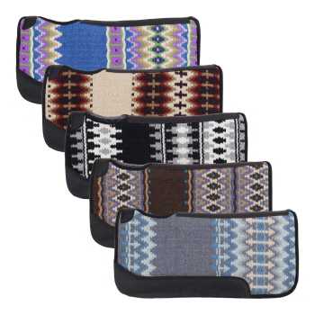 Showman 32" x 32" Assorted Wool Top Saddle Pad Felt Bottom - Diamond Peak