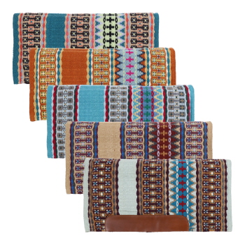 Showman 32" x 32" Assorted Wool Top Saddle Pad with Fleece Bottom - Woven Bliss