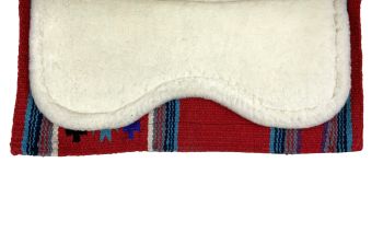 Showman 36" x 34" Wool Top Contoured Memory Felt Bottom Saddle Pad #2