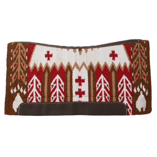 Showman 36" x 34" Wool Top Saddle Pad with Memory Felt Bottom - Bear Paw #2