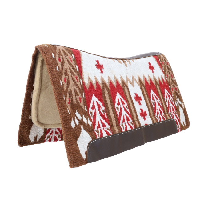 Showman 36" x 34" Wool Top Saddle Pad with Memory Felt Bottom - Bear Paw #4