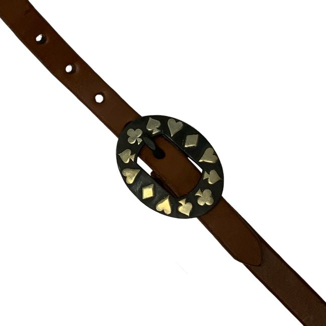 Showman Oiled Harness Single Ear Headstall With Black Jack Buckle #2