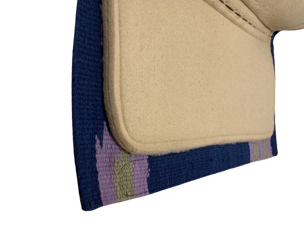 Showman 36" X 34" Wool Top Contoured Memory Felt Bottom Saddle Pad - Navajo #2