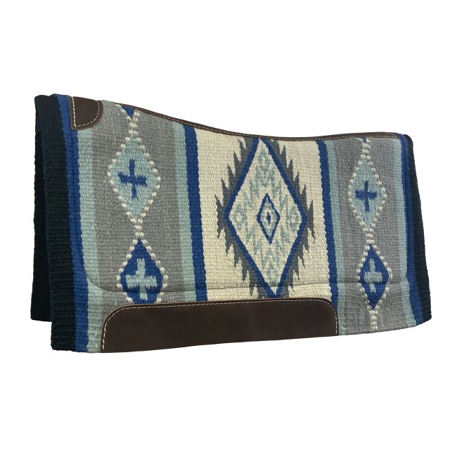 Showman 36" X 34" Wool Top Contoured Memory Felt Bottom Saddle Pad – Navajo Diamond #2