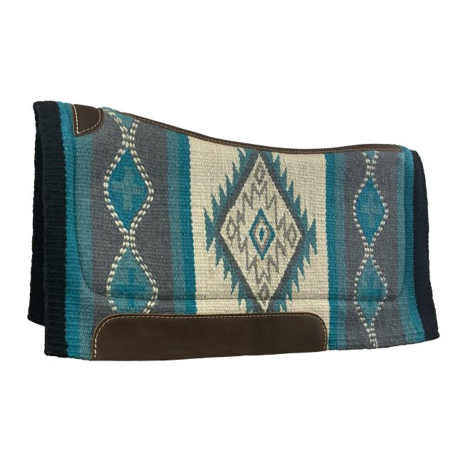 Showman 36" X 34" Wool Top Contoured Memory Felt Bottom Saddle Pad – Navajo Diamond #5