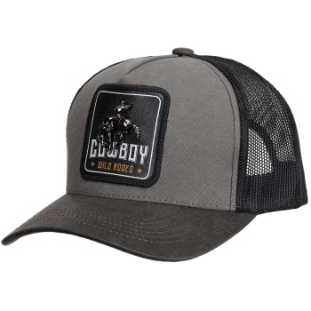Bronc Rider Charcoal Trucker Cap