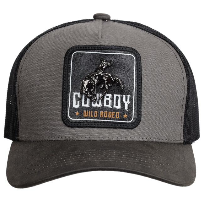 Bronc Rider Charcoal Trucker Cap #2