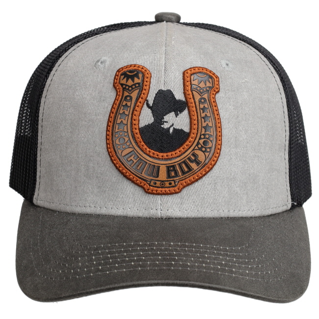 Horseshoe Patch Gray Baseball Cap #2