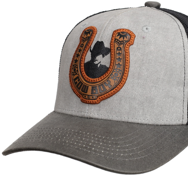 Horseshoe Patch Gray Baseball Cap #3