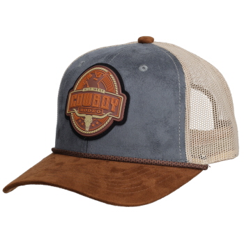 Suede "Cowboy" Baseball Cap - Gray