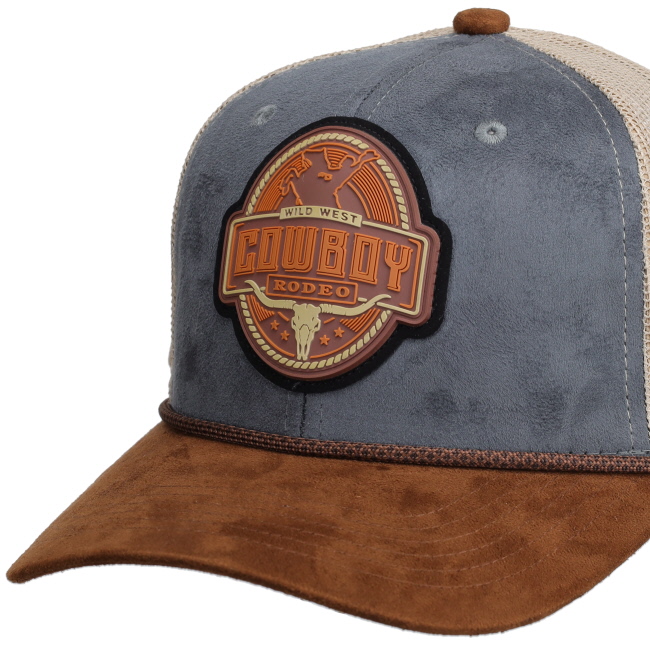 Suede "Cowboy" Baseball Cap - Gray #3