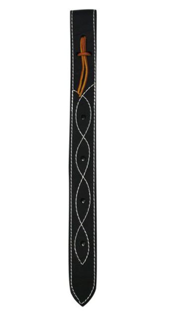 Showman off billet is constructed of double ply and stitched leather. Measures 1.75" #3