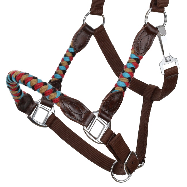 Showman Desert Blaze Mohair Wool Nose and Cheek Halter #2
