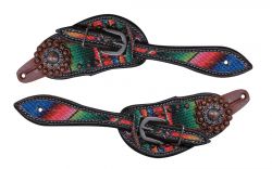 Showman Ladies Size Serape print spur straps