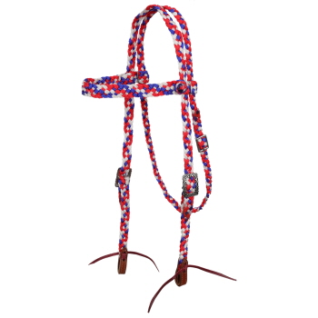 Showman Patriotic Browband Mule Tape Headstall