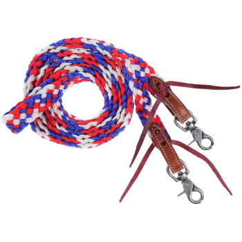 Showman 8' Patriotic Mule Tape Contest Reins