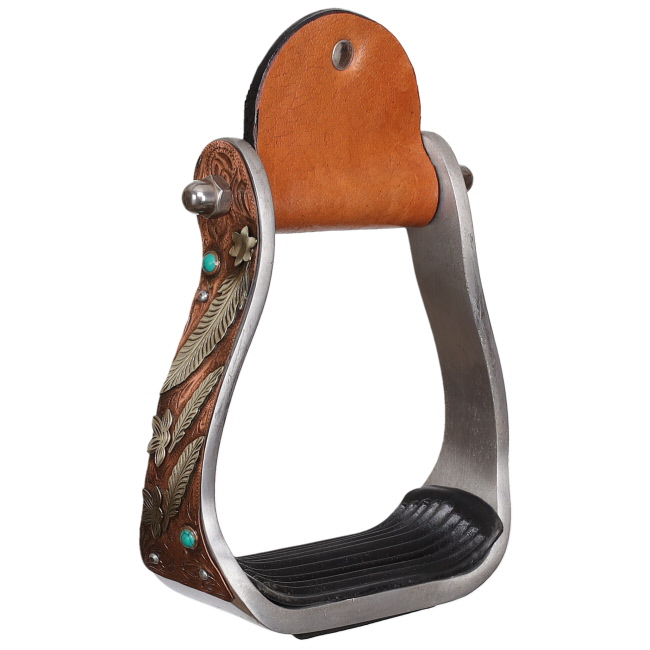 Showman Silver Feather Aluminum Stirrups #2