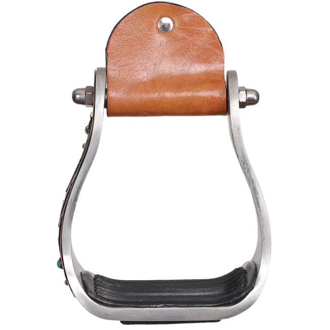 Showman Silver Feather Aluminum Stirrups #3