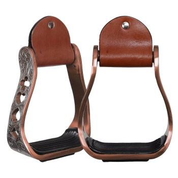 Showman High Stakes Aluminum Stirrups - Bronze