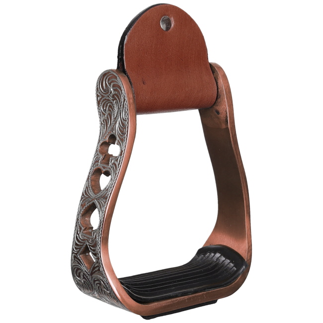 Showman High Stakes Aluminum Stirrups - Bronze #2