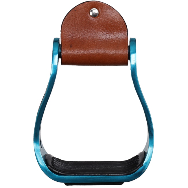 Showman High Stakes Aluminum Stirrups - Teal #3