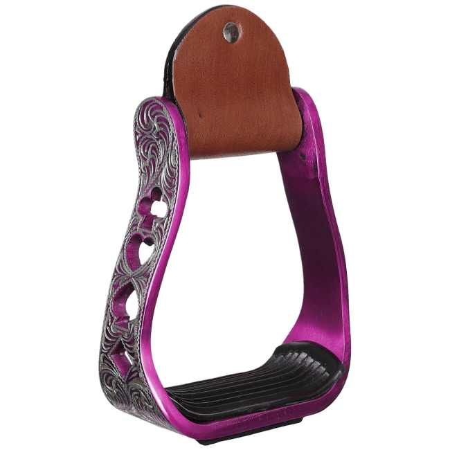 Showman High Stakes Aluminum Stirrups - Pink #2
