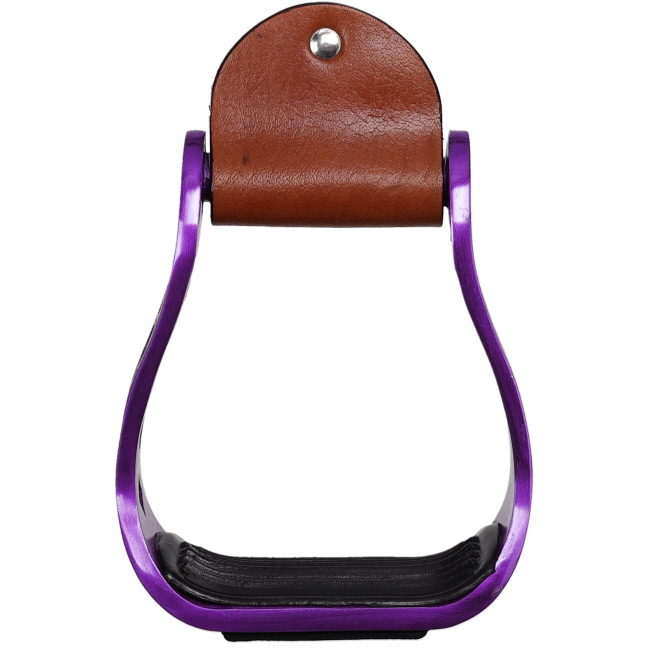 Showman High Stakes Aluminum Stirrups - Purple #3
