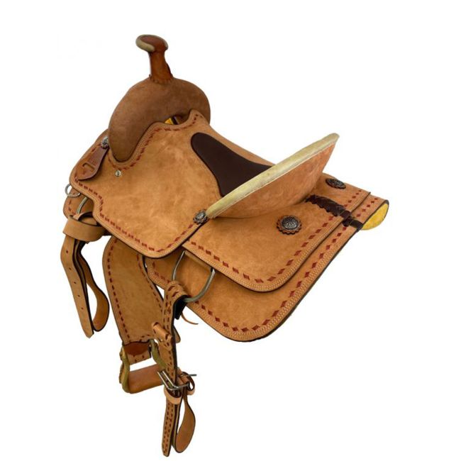 Roper Style Saddle with Leather Inlay Seat - 16 Inch #3