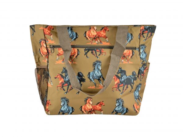 12.5" Tote Bag with running horses design