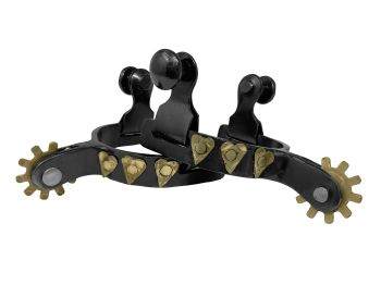 Showman Toddler Black Steel Hearts Spur #2