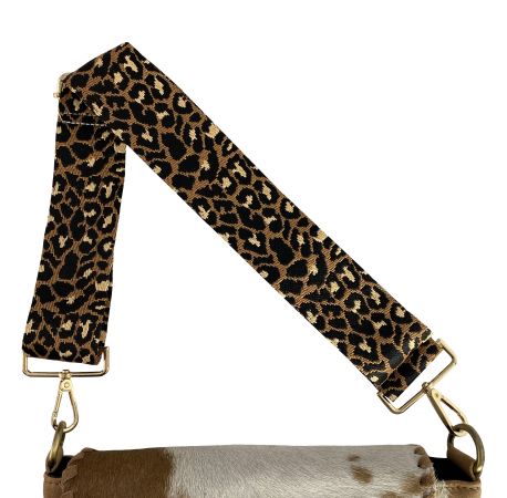 Embroidered Nylon Replacement Bag Strap - cheetah print #2