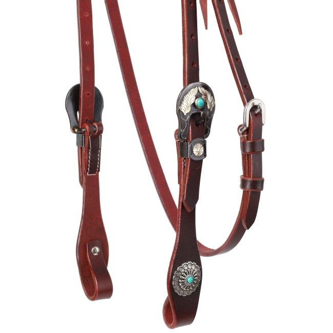 Showman Turquoise Halo Browband Headstall #2