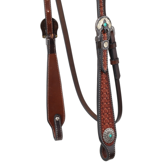 Showman Rustic Tool Browband Headstall #2