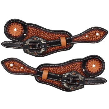 Showman Ladies' Whiskey Bent Argentina Cow Leather Spur Straps