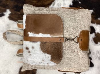 Klassy Cowgirl Oriental Ivory Upcycled Backpack Bag #3