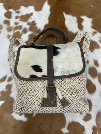 Klassy Cowgirl Diamond Weave Upcycled Backpack Bag #4