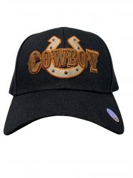 "Cowboy" Horseshoe Embroidered Baseball Cap