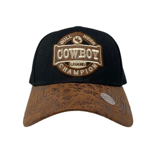 Cowboy Ballcap with Bull Rider Decal #2