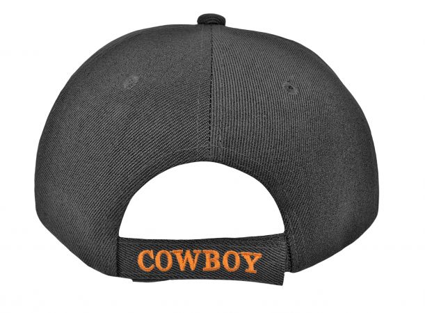 Cowboy stitched Ballcap with Cowboy and Shadow with 'Cowboy' Embroidered on Bill #5