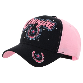 "Cowgirl" Embroidered Pink and Black Baseball Cap