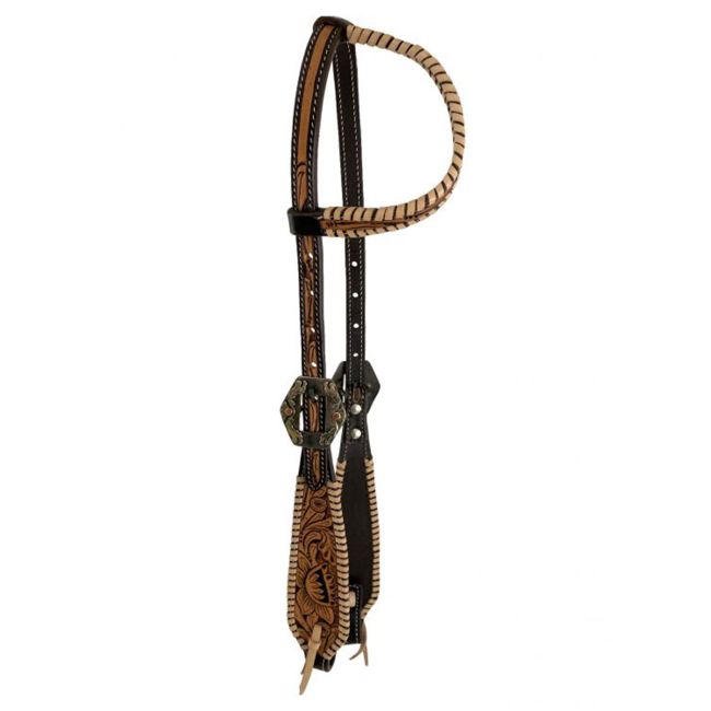 Showman Lotus Argentina Cow Leather One Ear Headstall