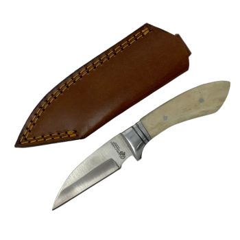 Wild Turkey Handmade Collection Skinner Blade Knife with Bone Handle