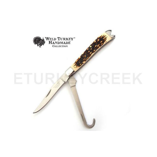 Stainless Steel Bone Handle Pocket Knife with Hoof Pick Tool