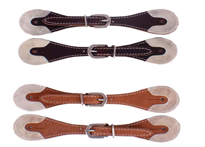 Showman Men's Argentina Cow Leather Spur Straps with Rawhide Ends