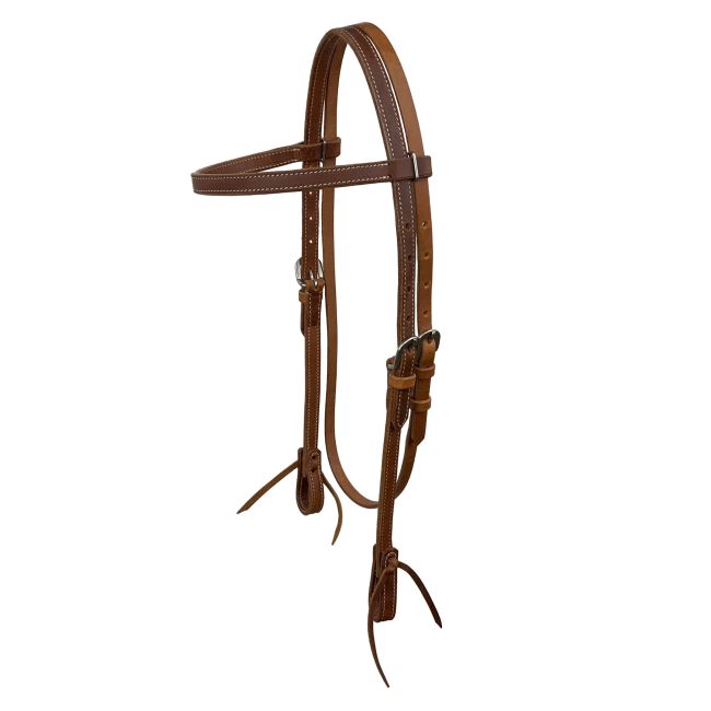 Showman Argentina Cow Leather Browband Headstall with Water Tie Ends #2