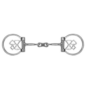 Showman Gambler Stainless Steel D-Ring Dogbone Snaffle Bit