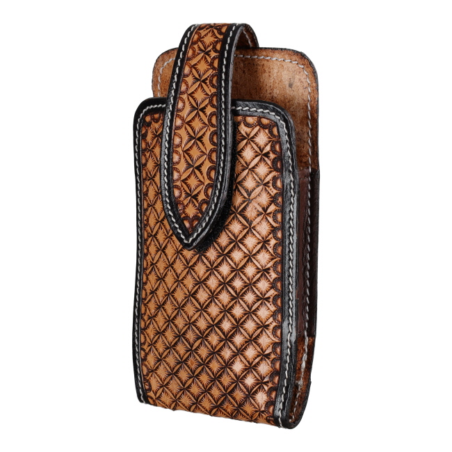 Showman Waffle Tooled Cell Phone Holder #2
