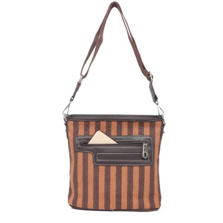 Montana West Brown Aztec Print Canvas Crossbody Bag #2