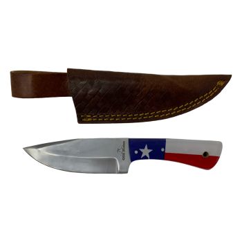 Old Ram Handmade Texas Flag Hunting Knife