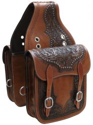 Showman Tooled leather saddle bag